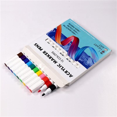 12 Colors Water Based Acrylic Paint Markers