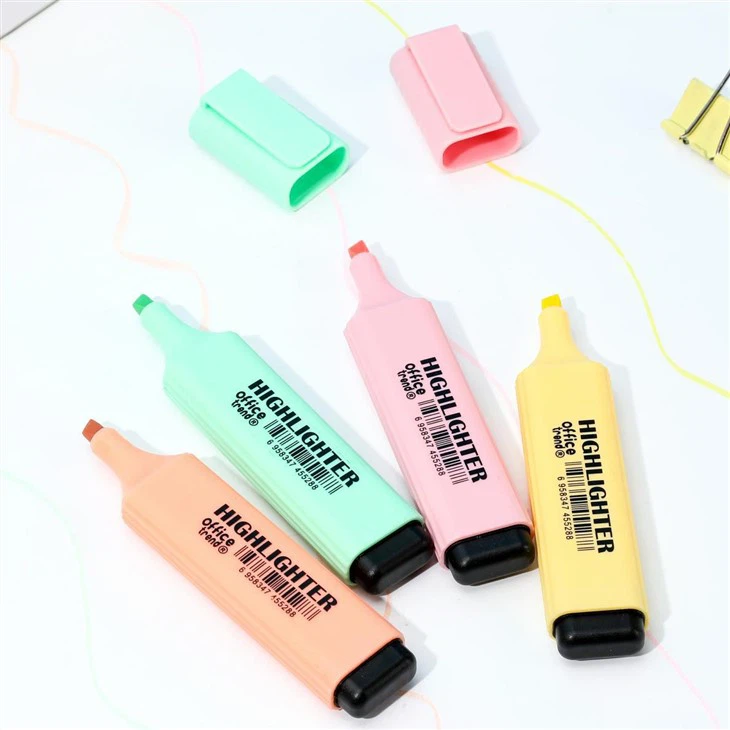 Large-capacity Eye Protection Highlighter Soft Head Monochrome Student Hand Account Marker