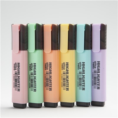 Highlighter Pen Cream Colors Chisel Tip
